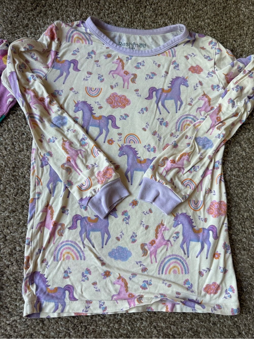 Set of 2 Unicorn Bamboo Viscose Pajamas (5-6y) - Picture 2 of 6